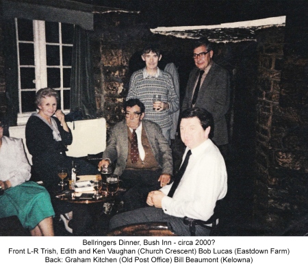 Bellringers meal Bush Inn circa 2000