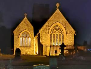 Church lit up 2 300