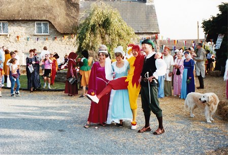 Jenny Hales pink Colin the jester